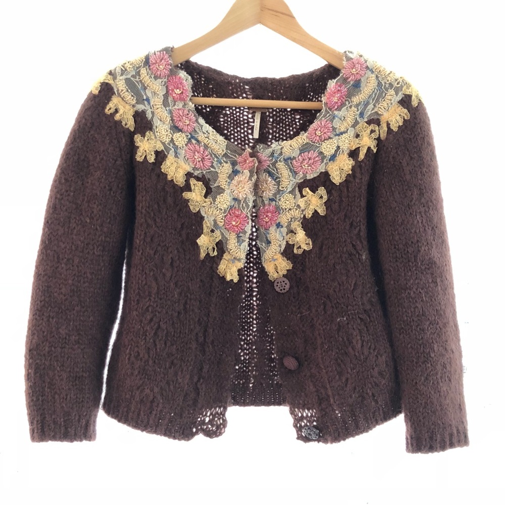 Free People embellished knit sweater